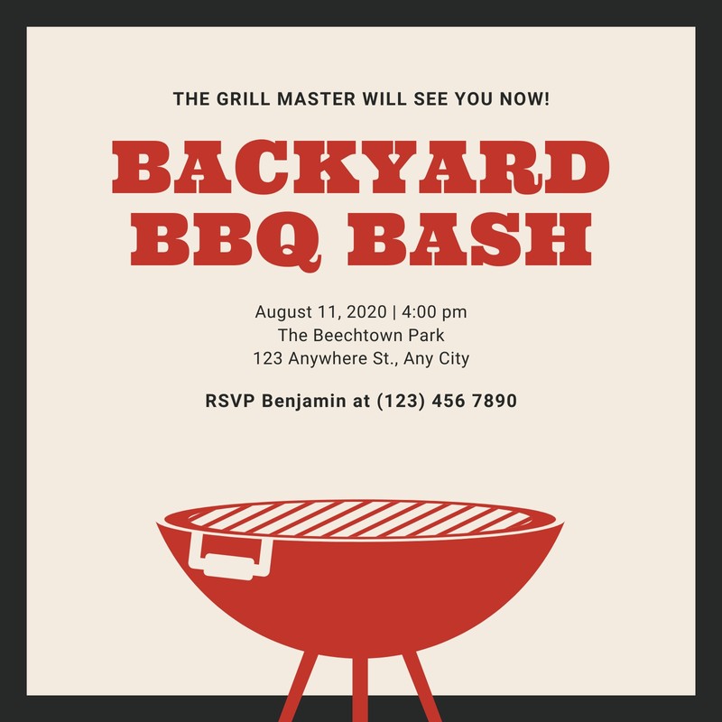 Free Printable Customizable Bbq Invitation Templates Canva