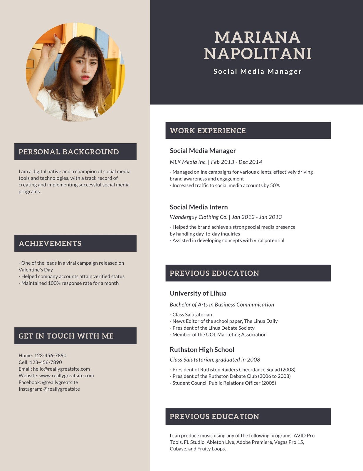 34 Template Cv Canva Free Pictures