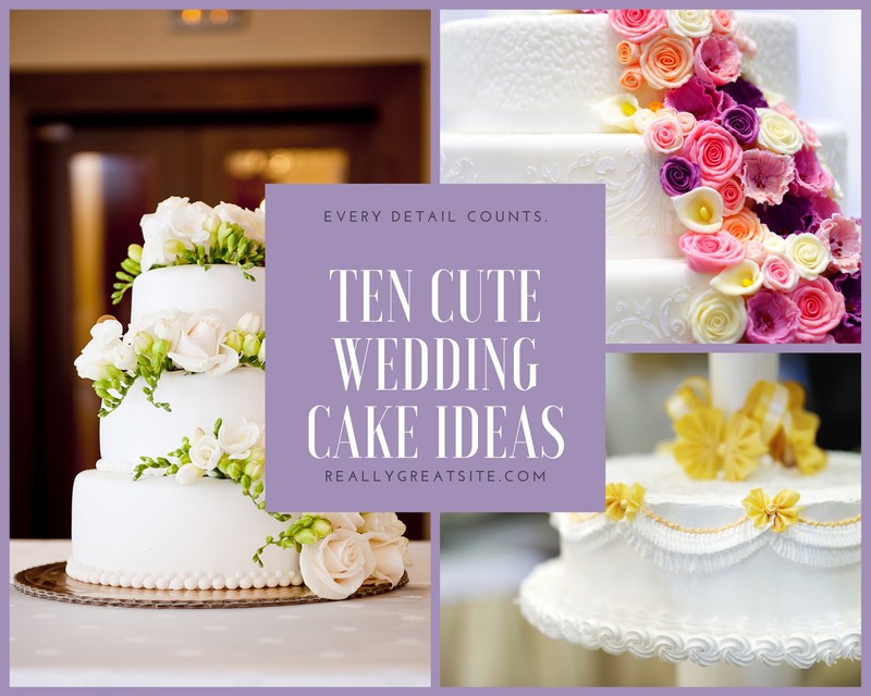 Lavender Wedding Cakes Photo Collage Templates By Canva