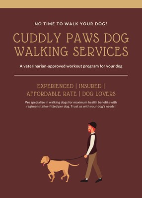 Dog Walking Template from marketplace.canva.com