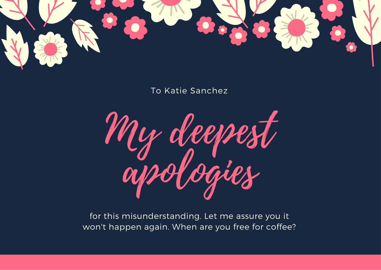 Free printable, customizable apology card templates  Canva Pertaining To Sorry Card Template