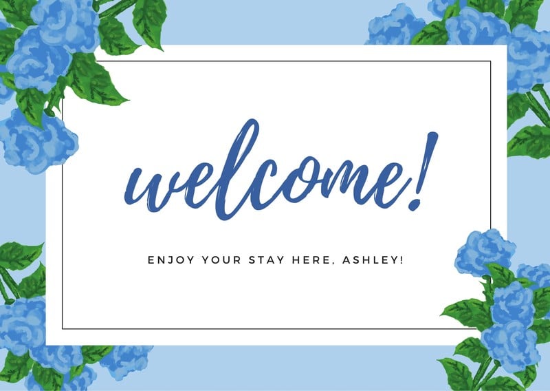 Printable Welcome Cards