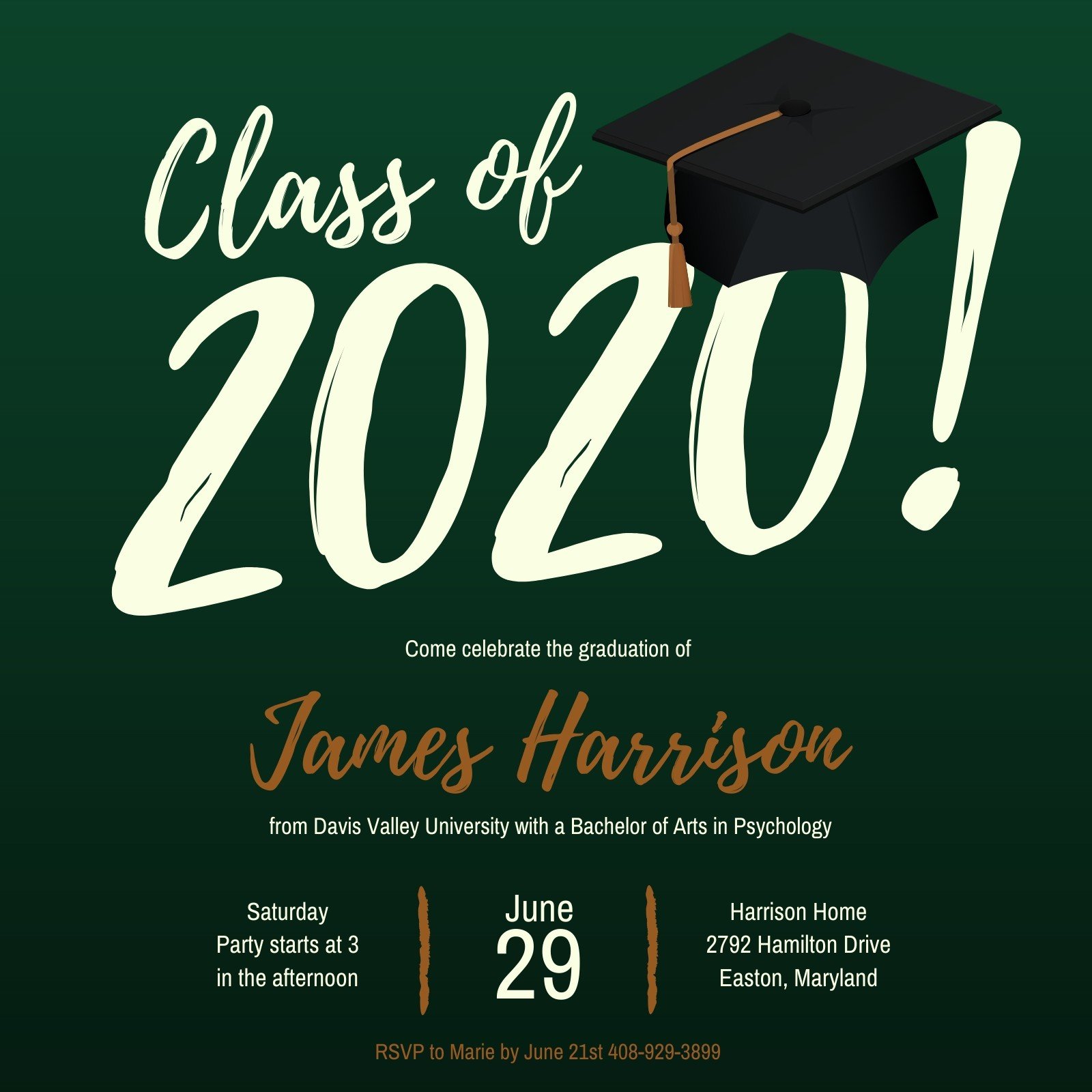 23+ Free custom printable graduation invitation templates  Canva Intended For Graduation Party Flyer Template