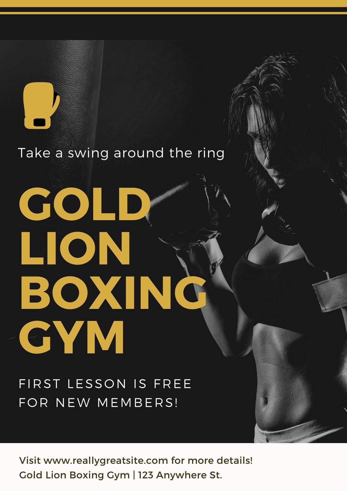 Free Printable Boxing Poster Templates | Canva