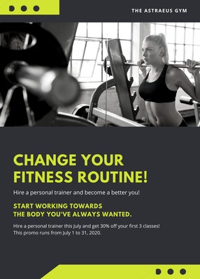 Free Fitness Flyers Templates To Customize Canva