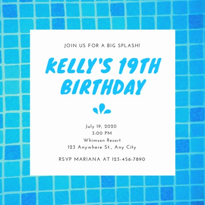 Customize 2785 Party Invitations Templates Online Canva - blue roblox customised birthday card