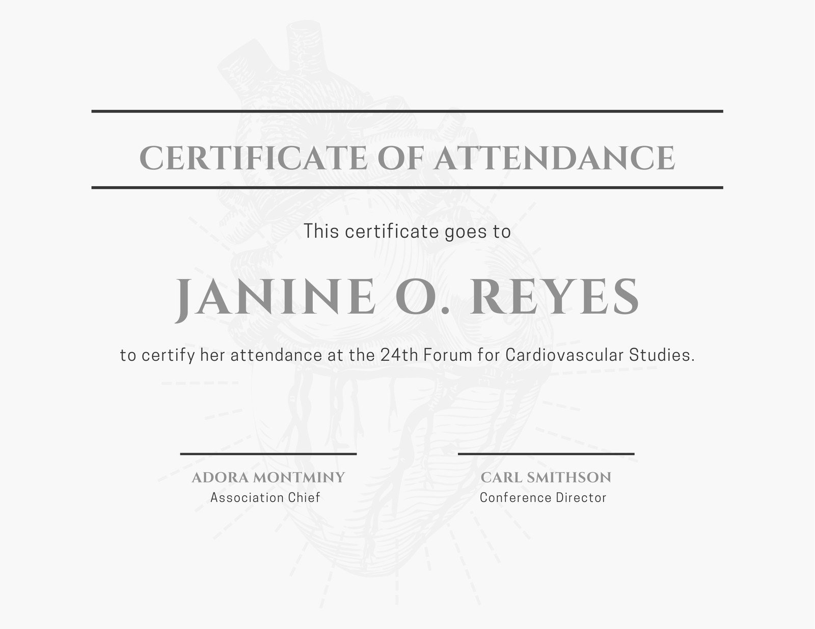 Minimalist Conference Attendance Certificate Throughout Conference Certificate Of Attendance Template