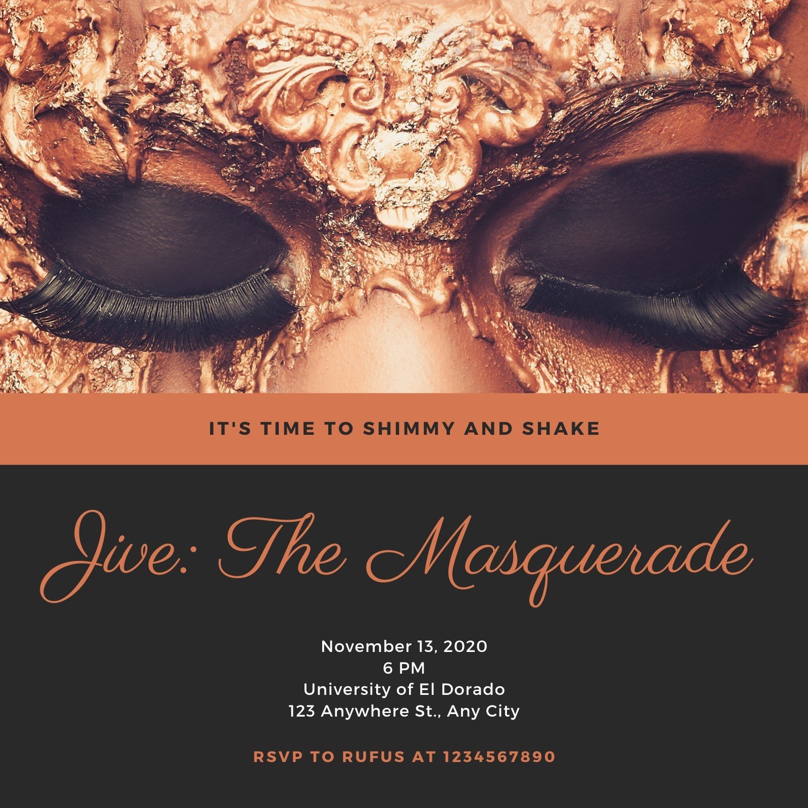 Free printable customizable masquerade invitation templates Canva
