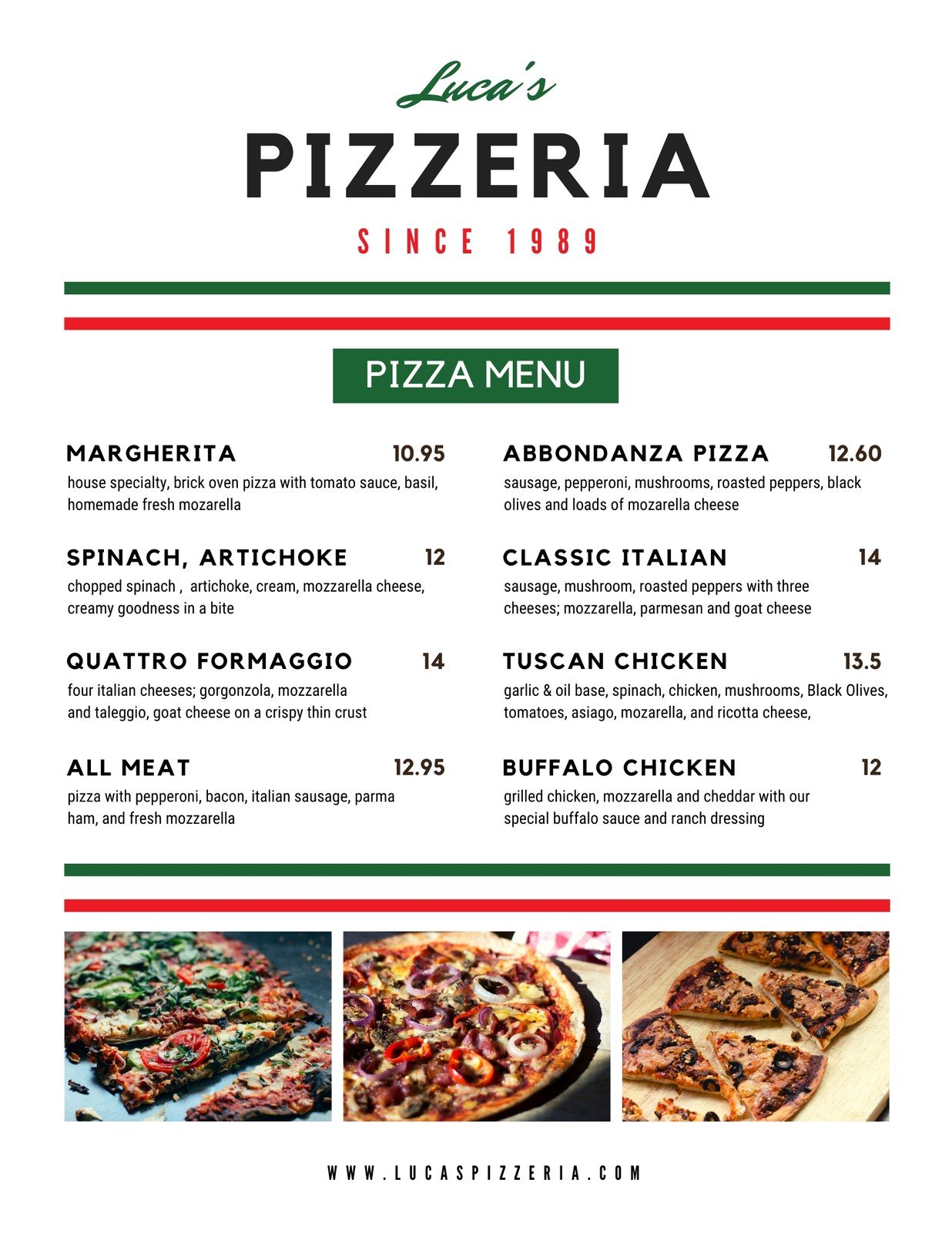 Free and Italian menu templates | Canva