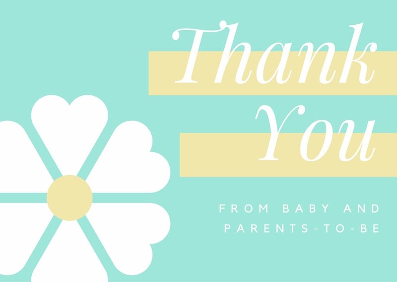 Free Baby Shower Thank You Cards Templates To Customize Canva