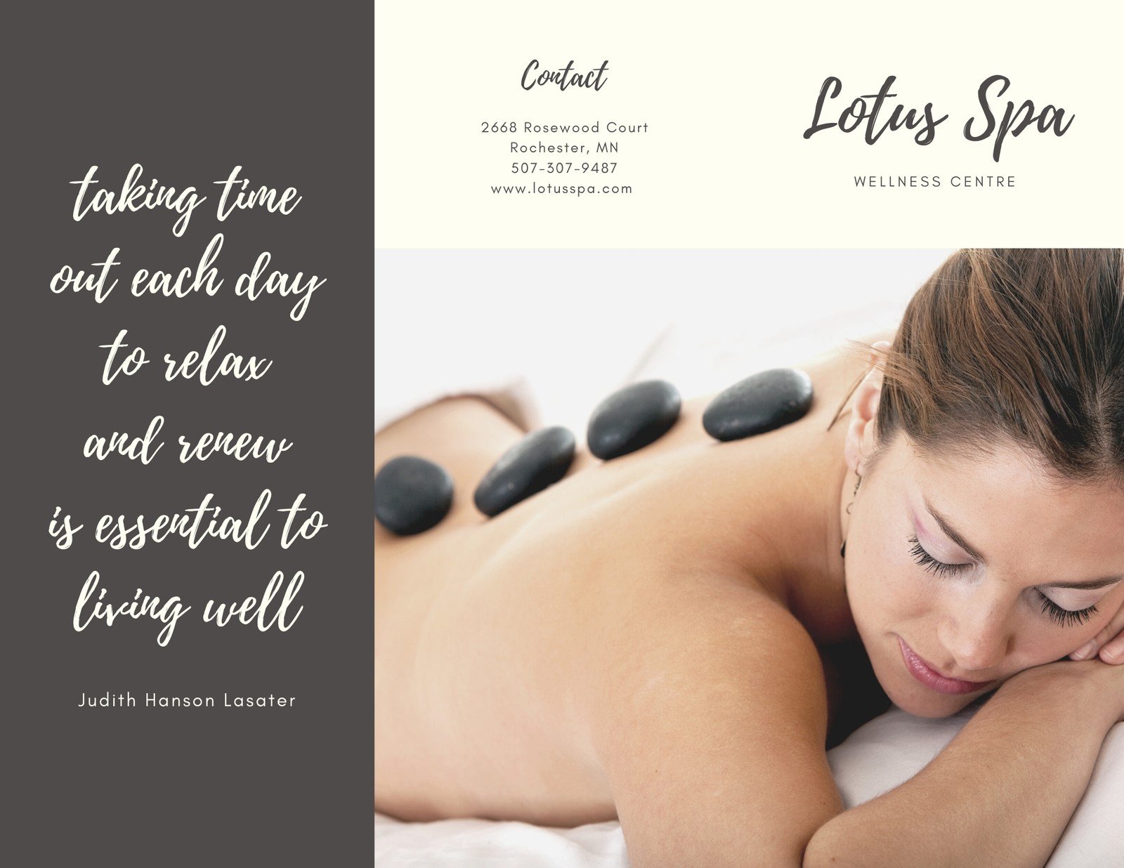 Free Printable Customizable Massage Brochure Templates Canva