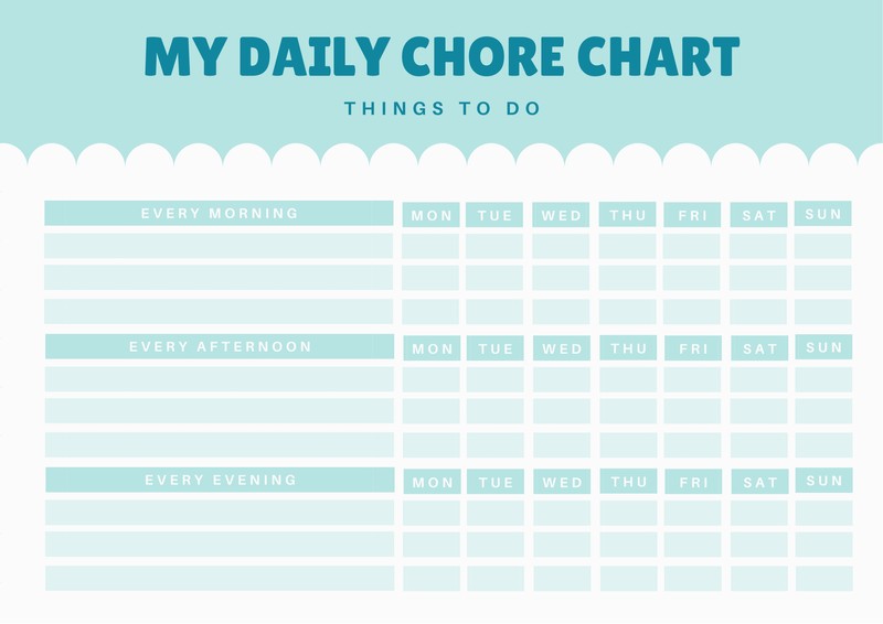 Cute Chore Chart Template