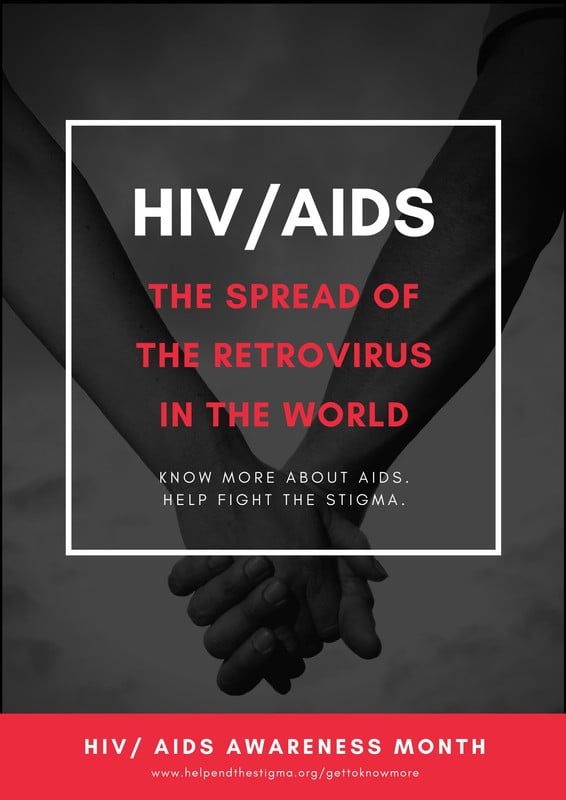 Free Custom Printable Hiv Aids Poster Templates Canva