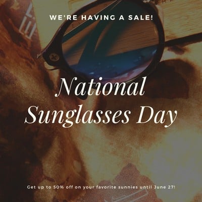 NATIONAL SUNGLASSES DAY - June 27, 2024 - National Today
