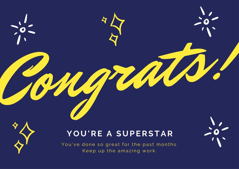 Free, printable custom congratulation card templates Canva