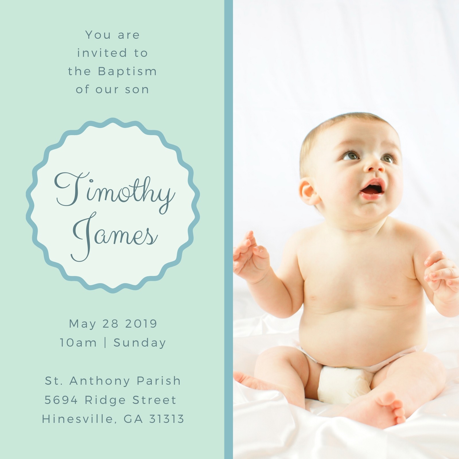 Baptism Invitation Wording