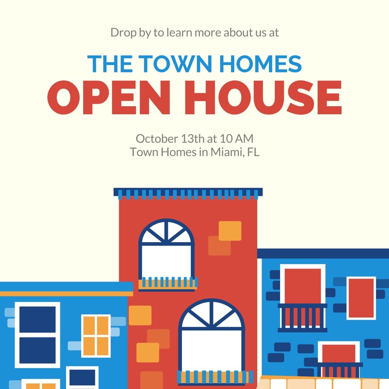 Free printable, customizable open house invitation templates | Canva