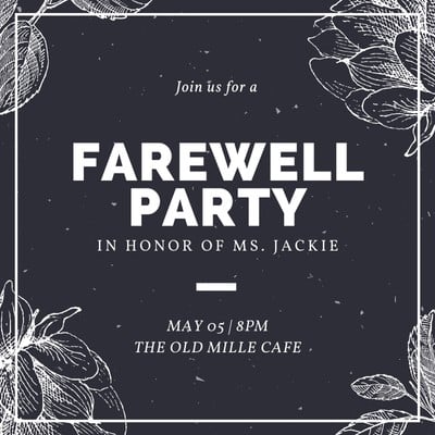 Free custom printable farewell party invitation templates | Canva