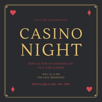 Casino Night Flyer Blank Template from marketplace.canva.com