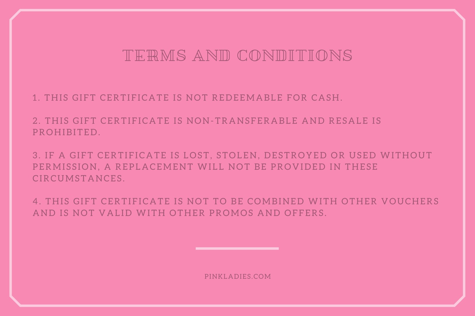 Pink Minimalist Birthday Gift Certificate - Templates by Canva