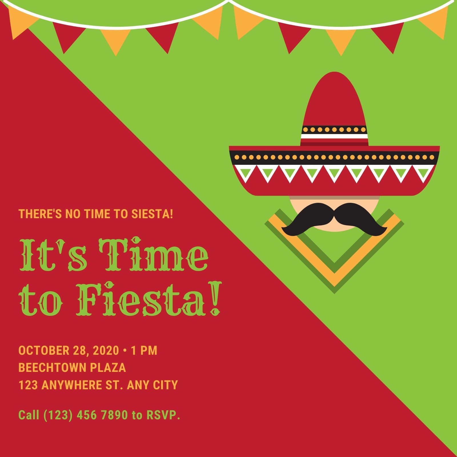 Free printable, customizable fiesta invitation templates Canva