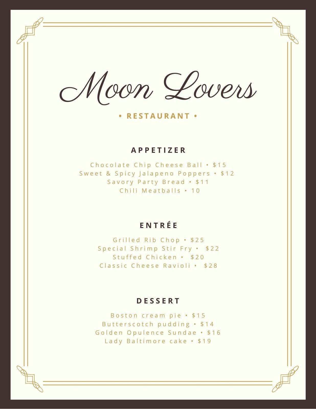 Free printable and customizable fancy menu templates  Canva Intended For Fancy Menu Template Free