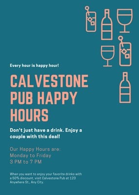 Happy Hour Flyer Template from marketplace.canva.com