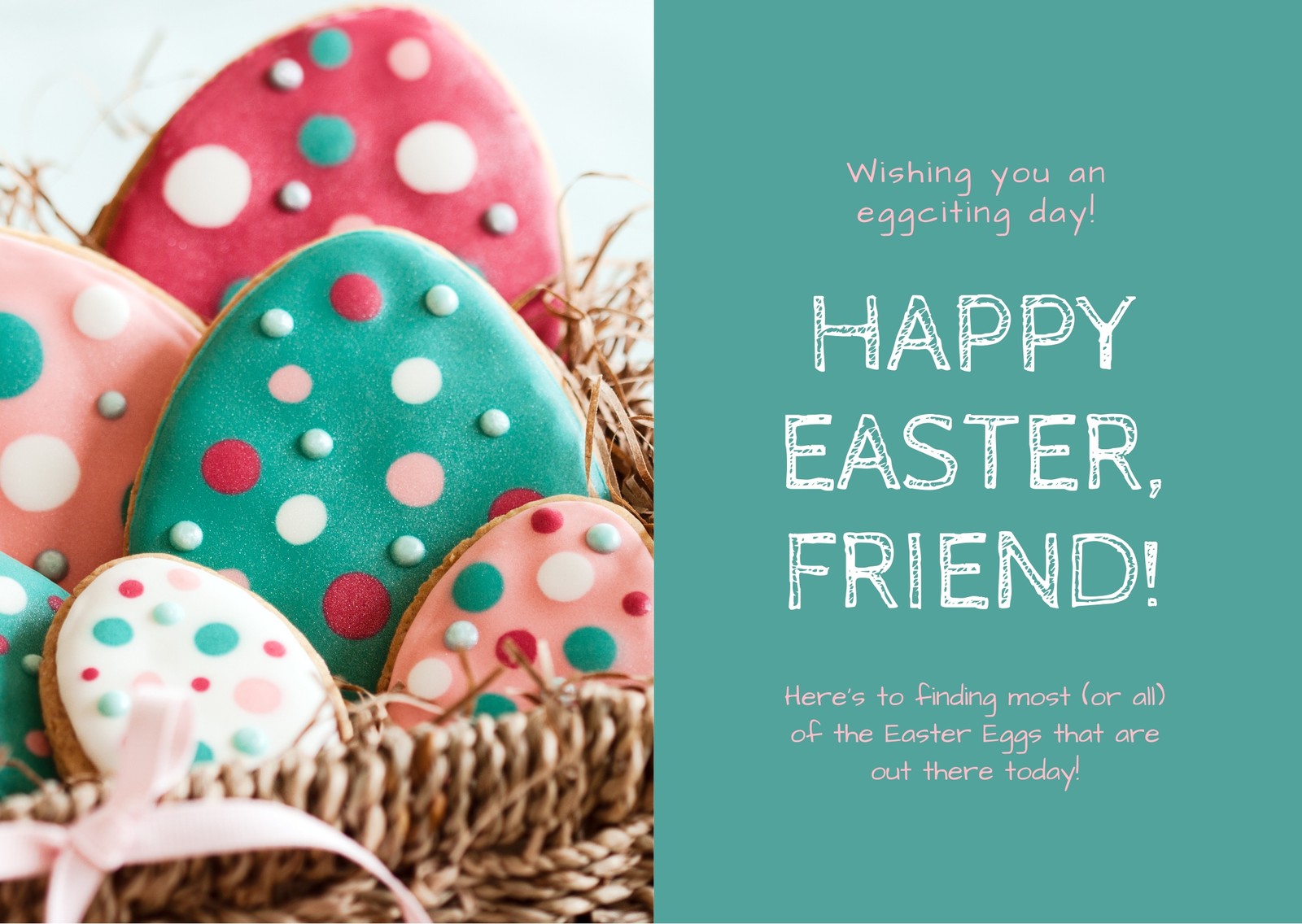 Instant Download Print Yourself Spring Easter Greeting Family Easter Card Online Card Canva Easter Greeting Card Easter Invitation