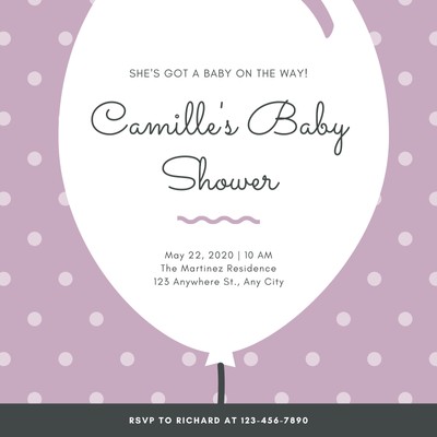 Free, custom printable baby shower 