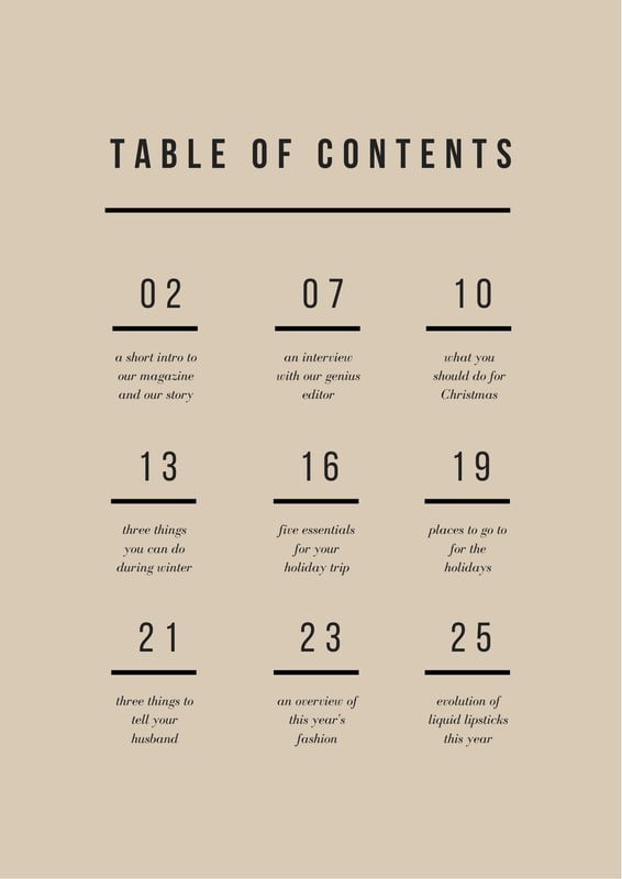 free-and-customizable-table-of-contents-templates-canva