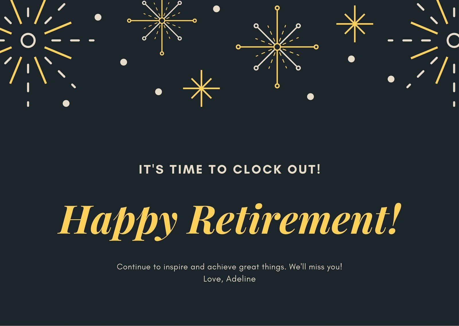 Free printable, customizable retirement card templates  Canva For Retirement Card Template