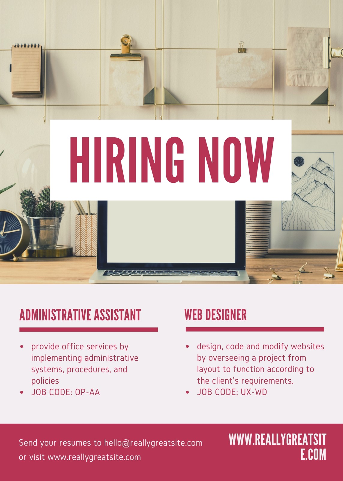 Free and customizable job announcement templates | Canva