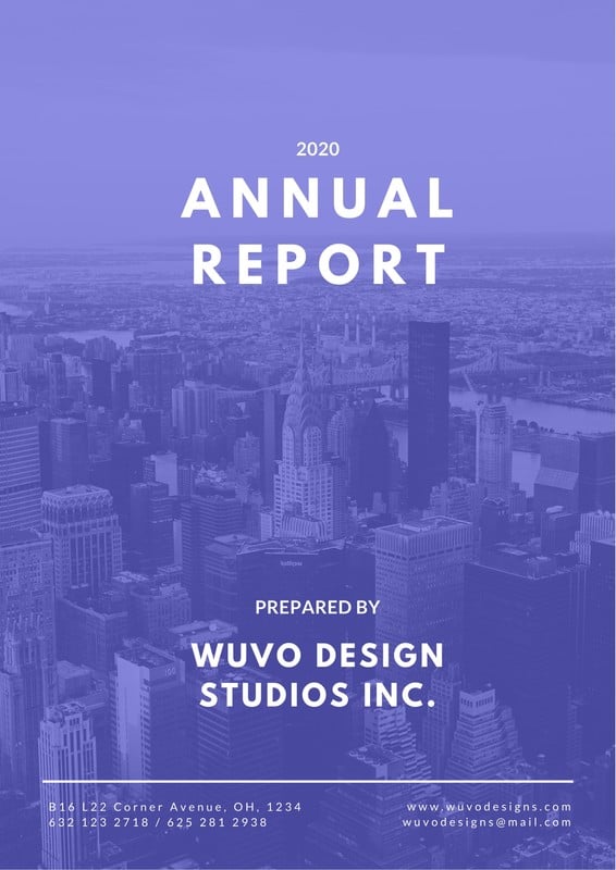 Free Custom Printable Annual Report Templates Canva