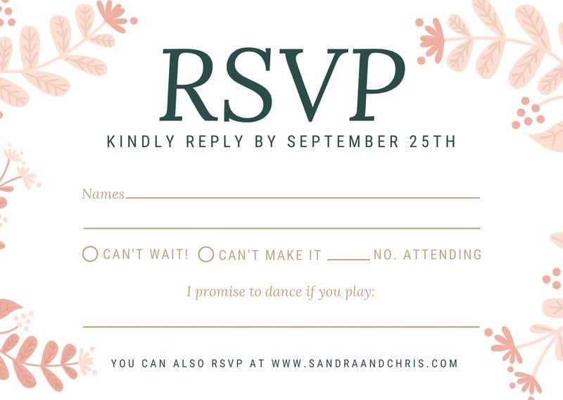 Wedding Rsvp Postcard Template Free from marketplace.canva.com