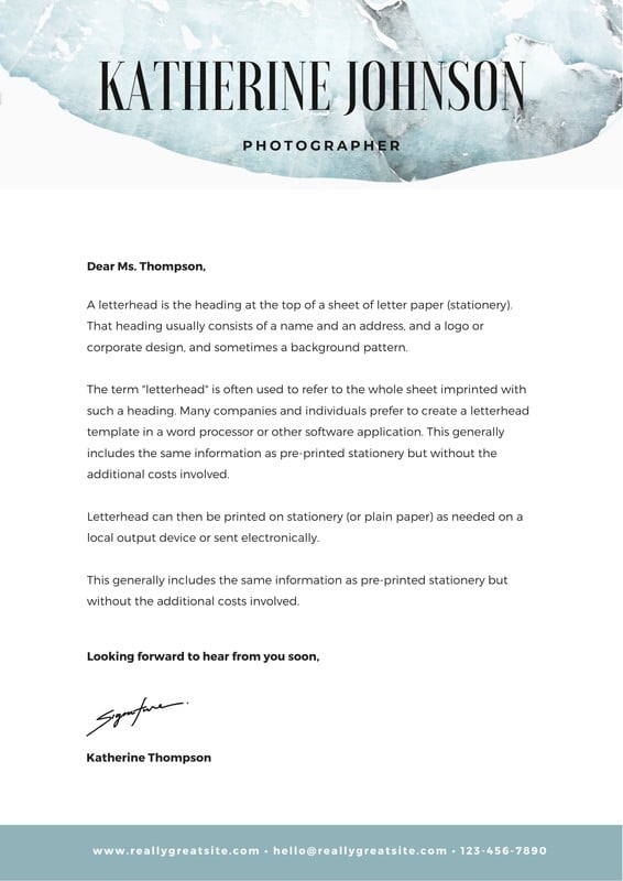 Free custom printable creative letterhead templates | Canva
