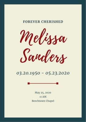Memorial Services Program Template from marketplace.canva.com
