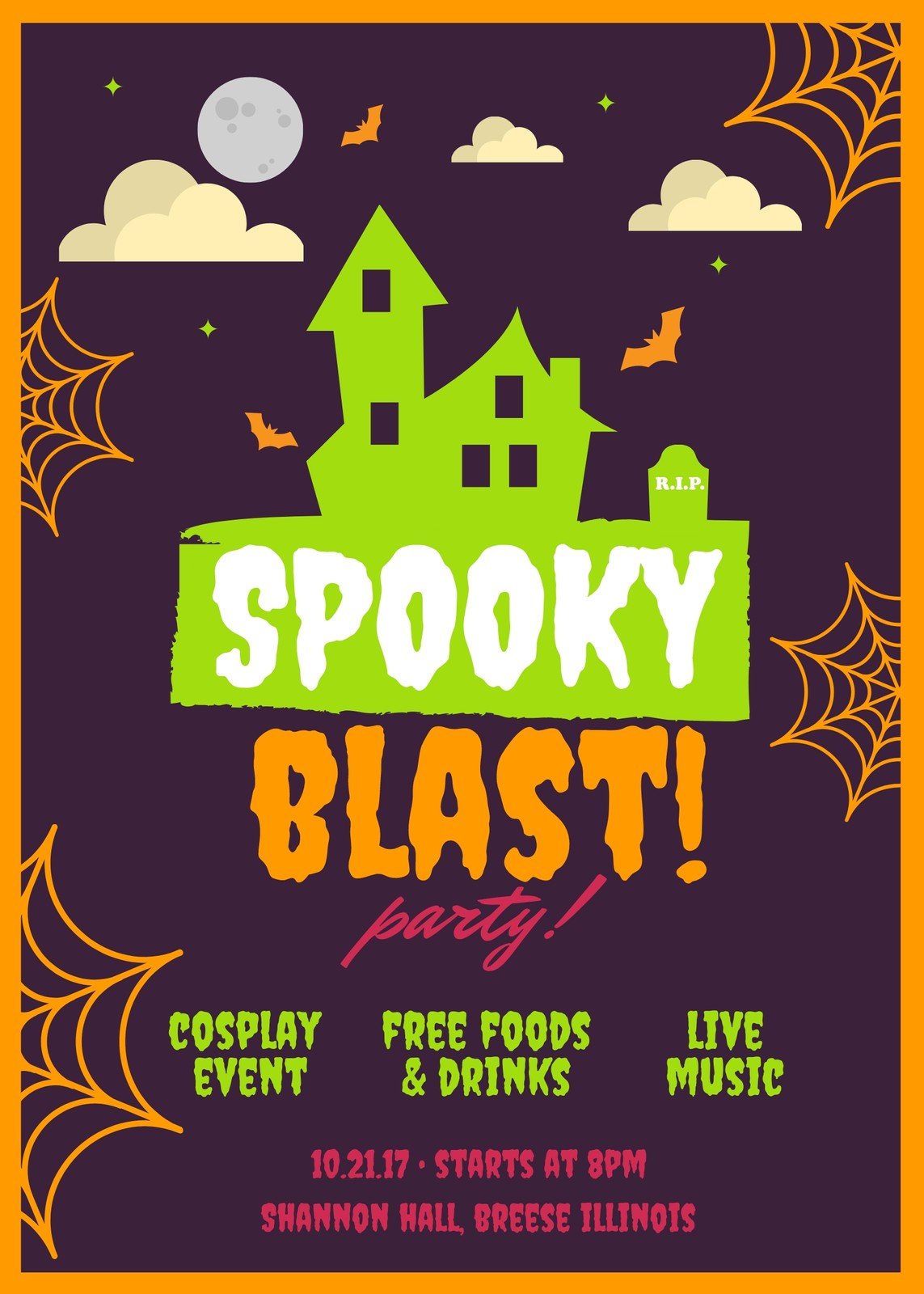 Free, printable, customizable Halloween flyer templates Canva