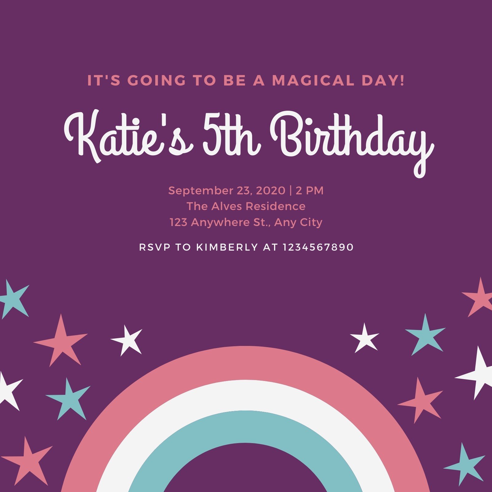 Customize 161+ Rainbow Birthday Invitation Templates Online - Canva