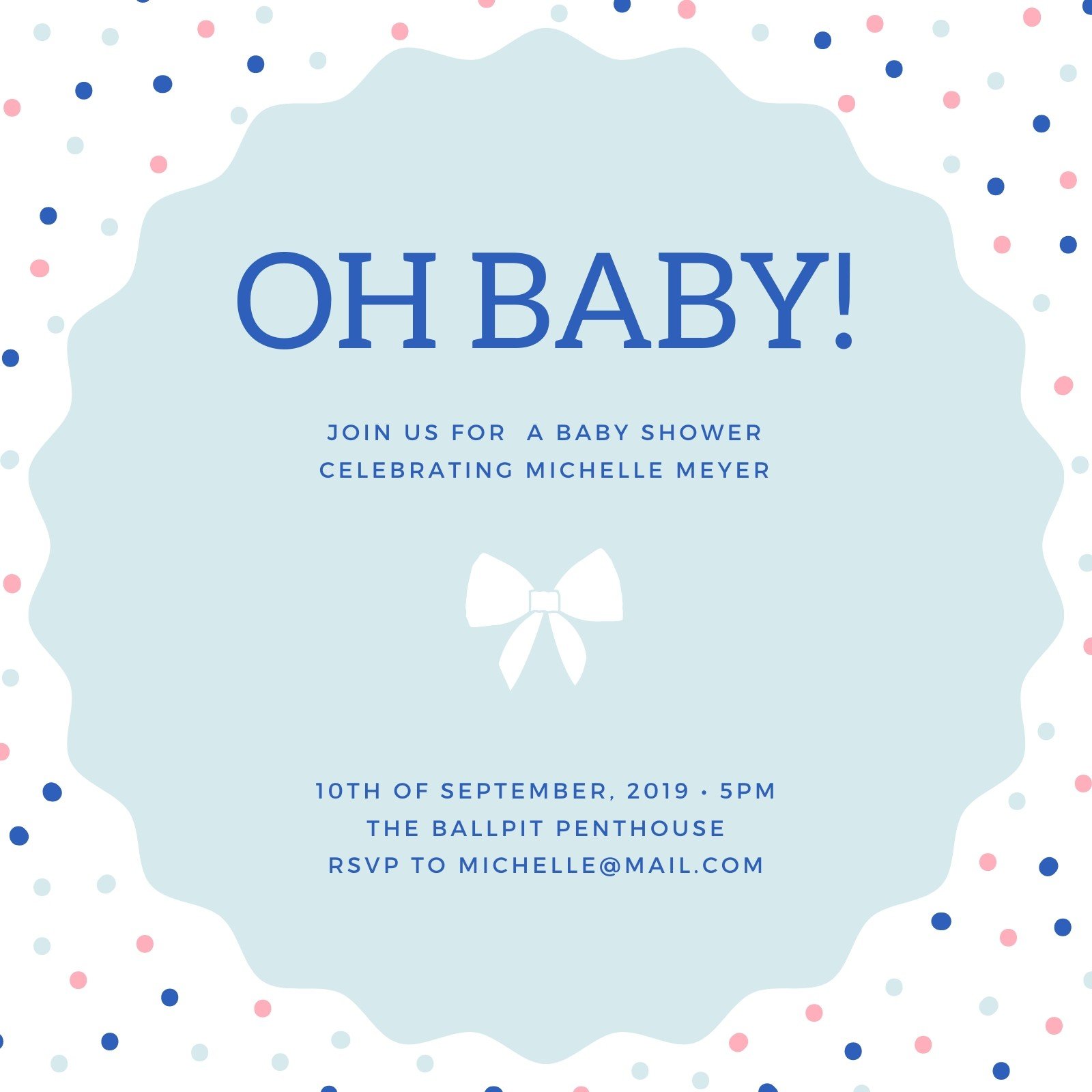Free, custom printable baby shower invitation templates  Canva For Baby Shower Flyer Template