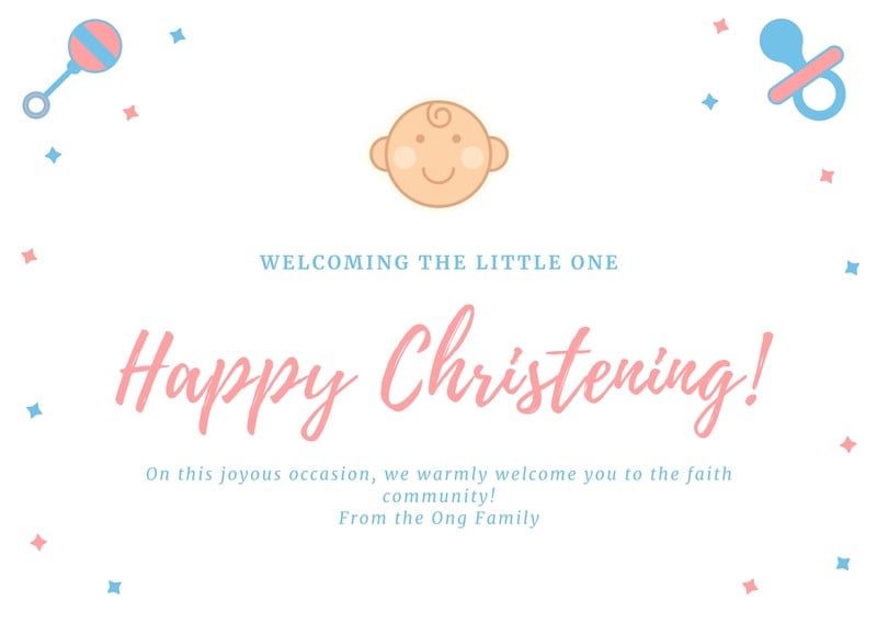 Free printable, customizable baptism card templates Canva