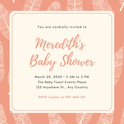 baby shower ischedule examples