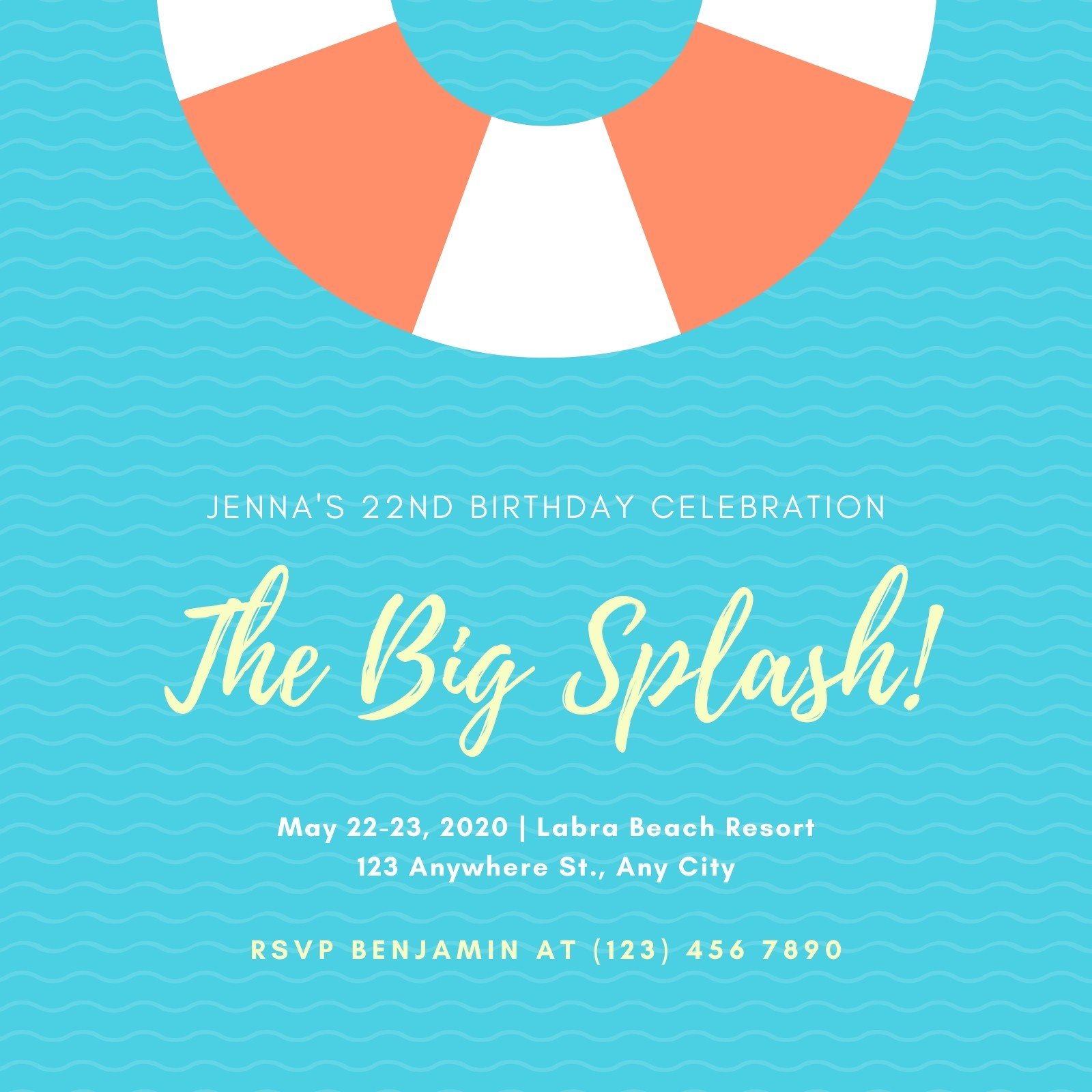 Free Printable Customizable Pool Party Invitation Templates Canva 147875 Hot Sex Picture 7095