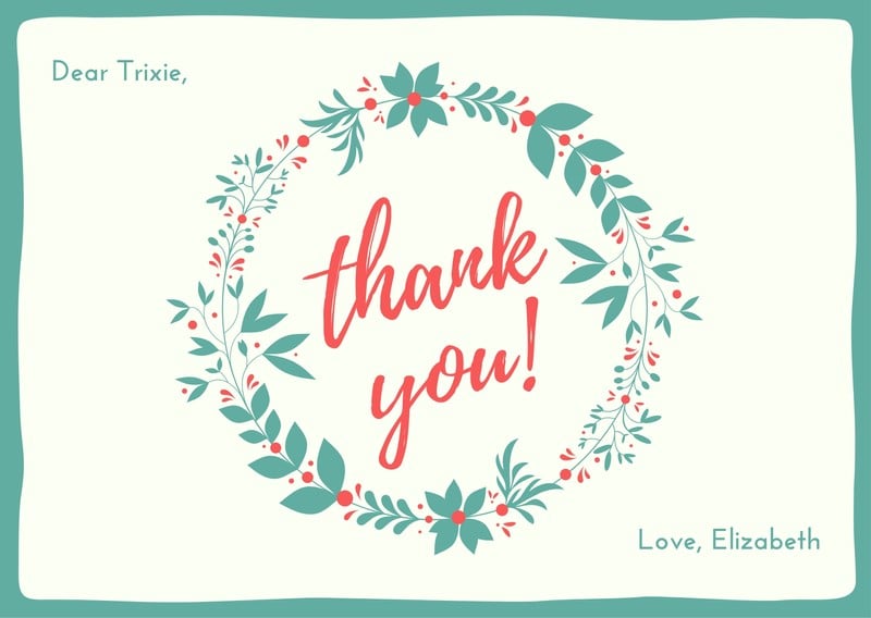 Christmas Thank You Note Template from marketplace.canva.com