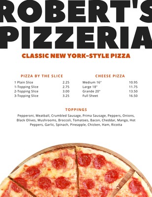 Free Pizza Menus Templates To Customize Canva