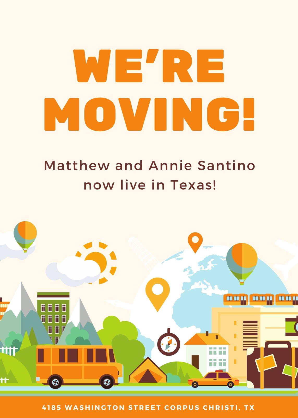 Free Custom Printable Moving Announcement Templates Canva