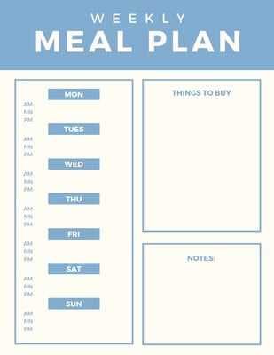 Menu Planning Template Free from marketplace.canva.com