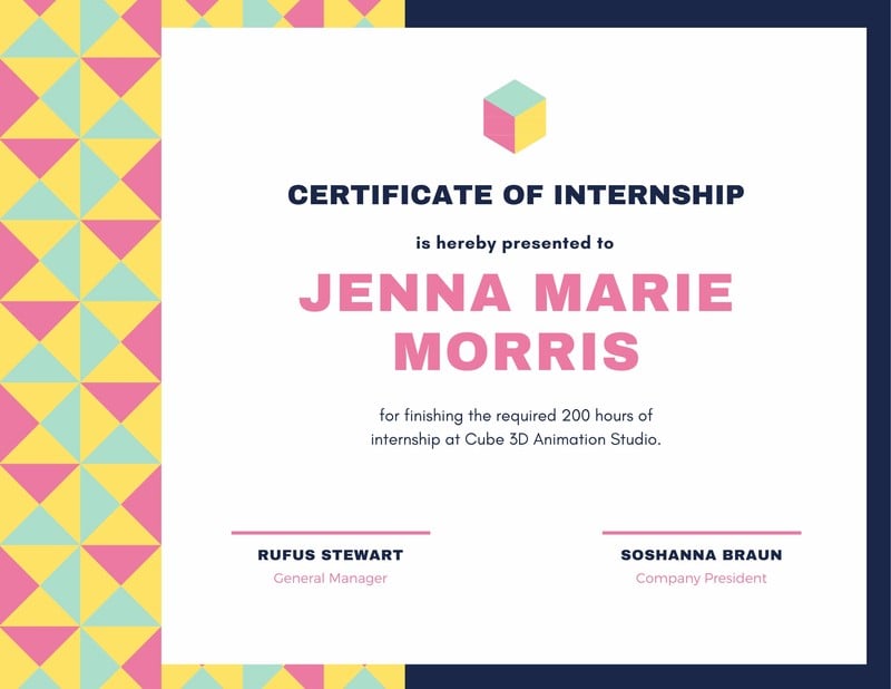 Free custom printable internship certificate templates | Canva