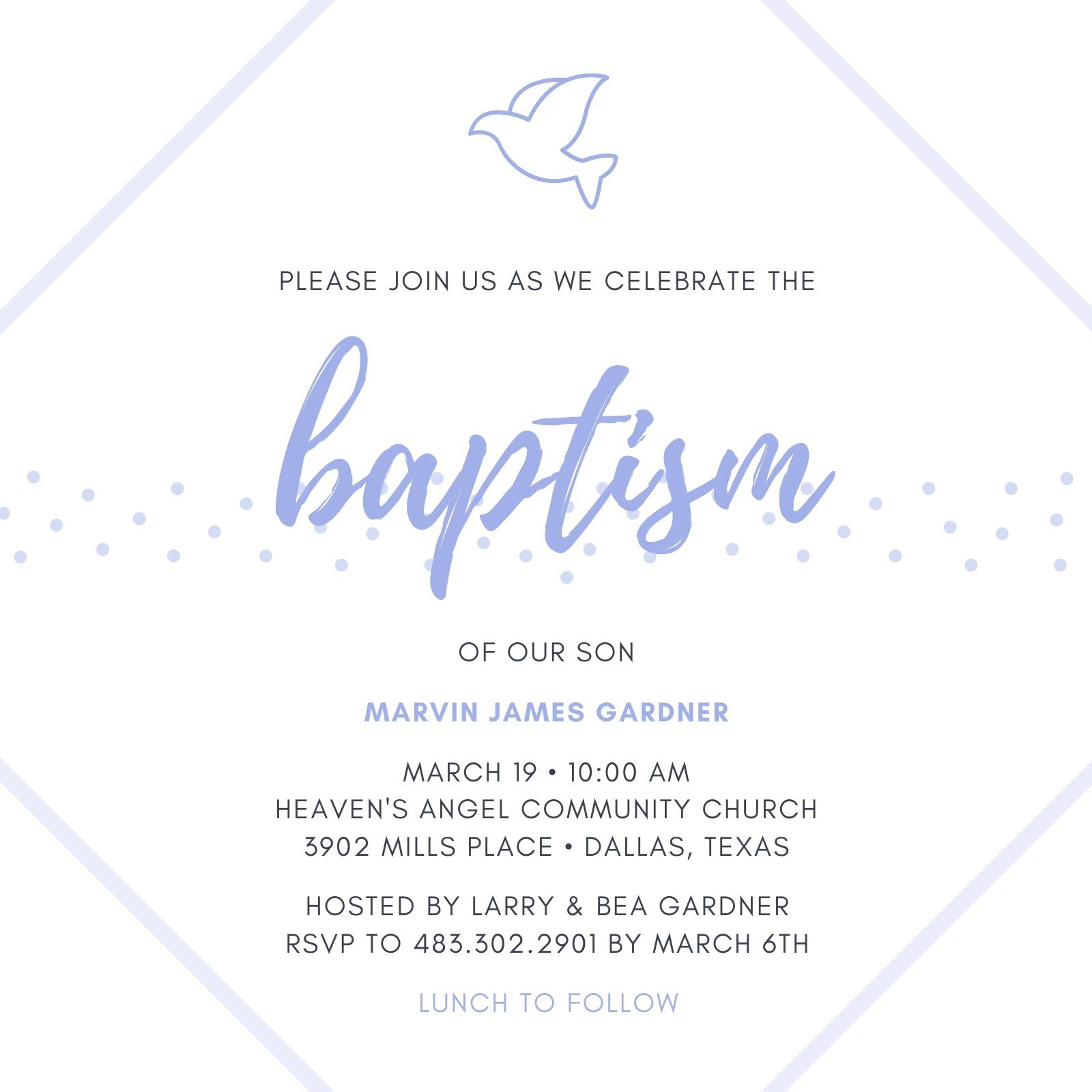 100 Free Printable Customizable Baptism Invitation Templates Canva