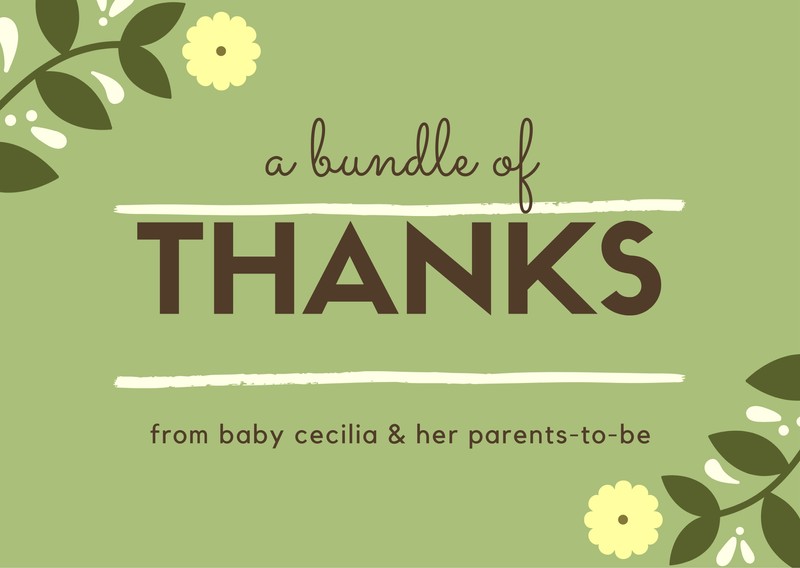 Free Baby Shower Thank You Cards Templates To Customize Canva