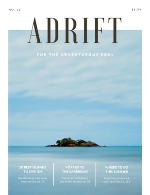 Adrift Island Travel Magazine - Templates by Canva